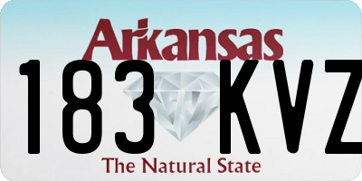 AR license plate 183KVZ