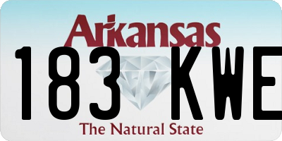 AR license plate 183KWE