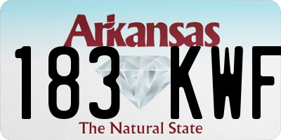 AR license plate 183KWF