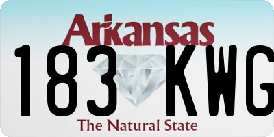 AR license plate 183KWG