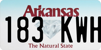 AR license plate 183KWH