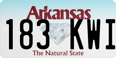 AR license plate 183KWI