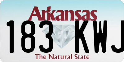 AR license plate 183KWJ