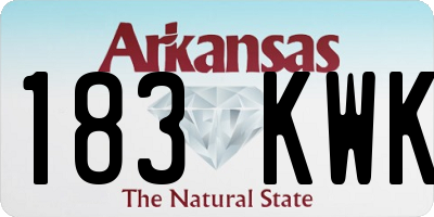 AR license plate 183KWK