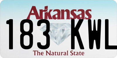 AR license plate 183KWL