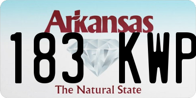 AR license plate 183KWP