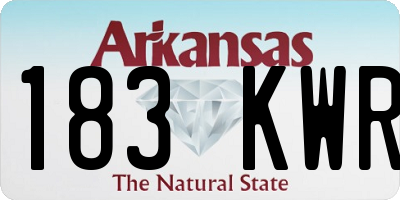 AR license plate 183KWR