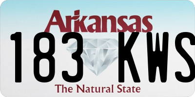 AR license plate 183KWS