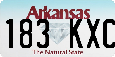 AR license plate 183KXC