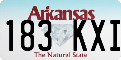AR license plate 183KXI