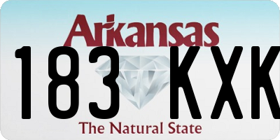 AR license plate 183KXK