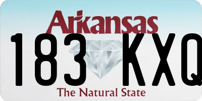 AR license plate 183KXQ
