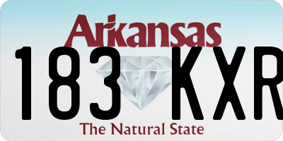 AR license plate 183KXR