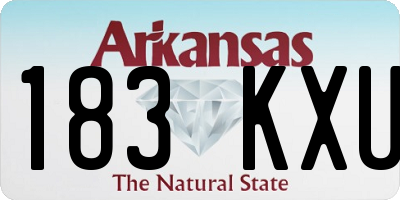 AR license plate 183KXU