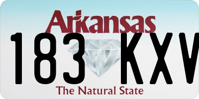AR license plate 183KXV