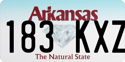 AR license plate 183KXZ