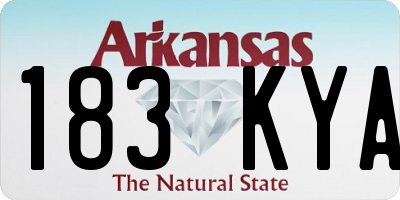 AR license plate 183KYA