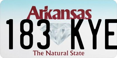 AR license plate 183KYE