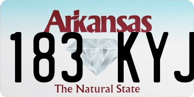 AR license plate 183KYJ