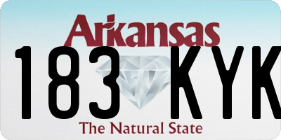 AR license plate 183KYK