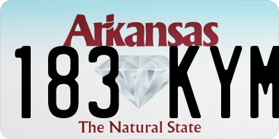 AR license plate 183KYM
