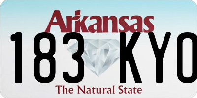AR license plate 183KYO