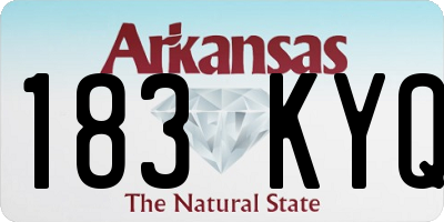 AR license plate 183KYQ