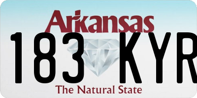 AR license plate 183KYR