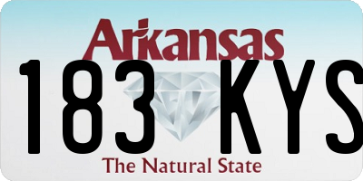 AR license plate 183KYS
