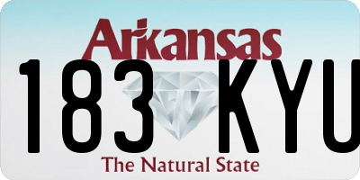 AR license plate 183KYU