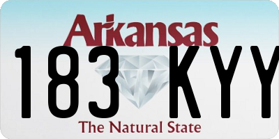 AR license plate 183KYY
