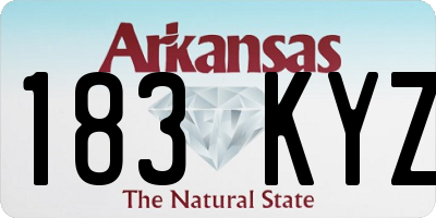 AR license plate 183KYZ