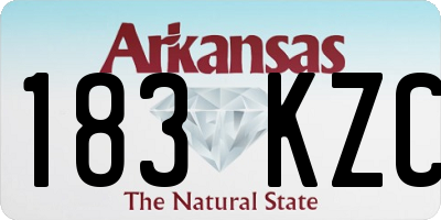 AR license plate 183KZC