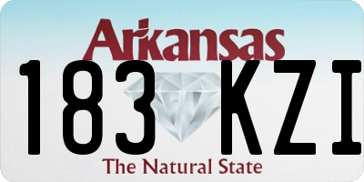 AR license plate 183KZI