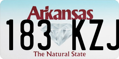 AR license plate 183KZJ