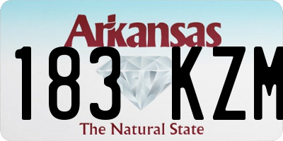 AR license plate 183KZM