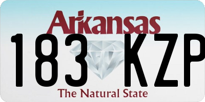 AR license plate 183KZP