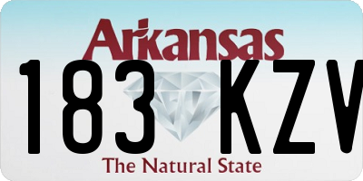 AR license plate 183KZV