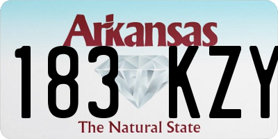AR license plate 183KZY