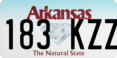 AR license plate 183KZZ