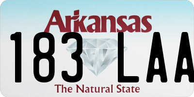 AR license plate 183LAA