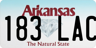 AR license plate 183LAC