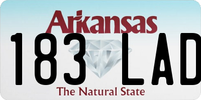 AR license plate 183LAD