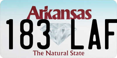 AR license plate 183LAF