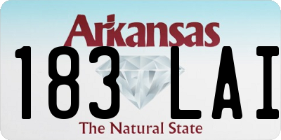 AR license plate 183LAI