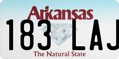AR license plate 183LAJ