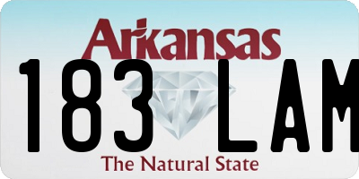 AR license plate 183LAM