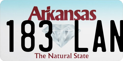 AR license plate 183LAN