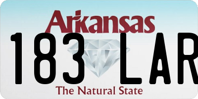 AR license plate 183LAR