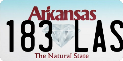 AR license plate 183LAS